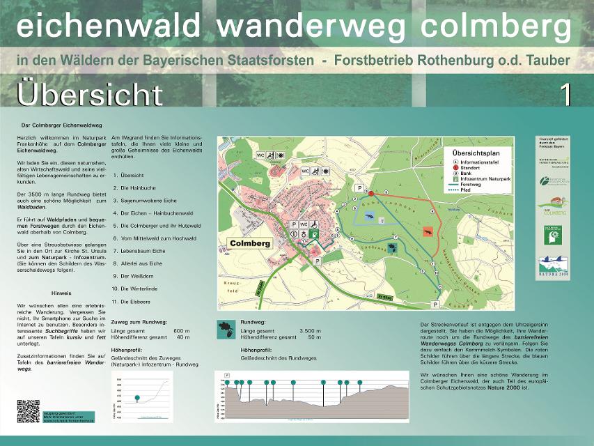 Mit Wanderschuhen und Smartphone durch den eindrucksvollen, über 200 Jahre alter Eichenwald Colmbergs. Der Eichenwaldweg + digitale Entdeckertour über die Frankenhöhe-App