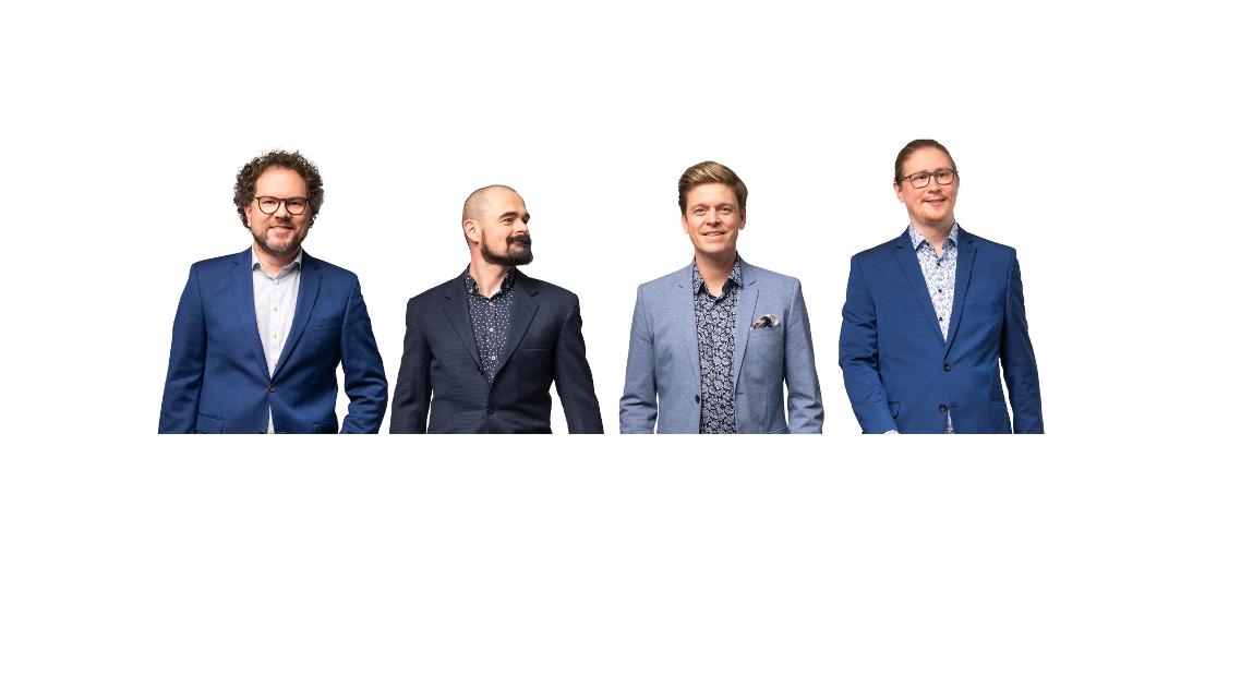 VIVA VOCE - das sind David Lugert, Heiko Benjes, Basti Hupfer und Andreas Kuch, vier A-cappella-Sänger aus tiefer Leidenschaft.