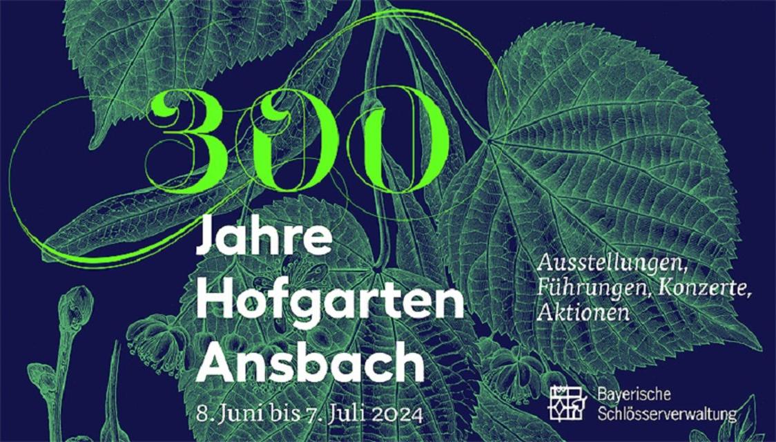 Vom 08.06. bis 07.07.2024 feiert die Schloss- und Gartenverwaltung Ansbach “300 Jahre Hofgarten”.