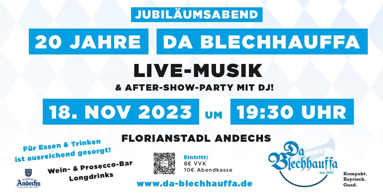 2003 bis 2023 - Da Blechhauffa ist 20 Jahre unterwegs im Namen der Blasmusik!